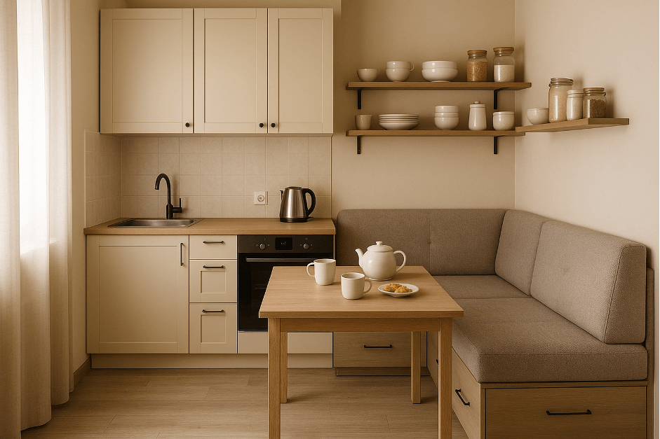 Диван на кухне: уютный центр дома и идеи интерьера