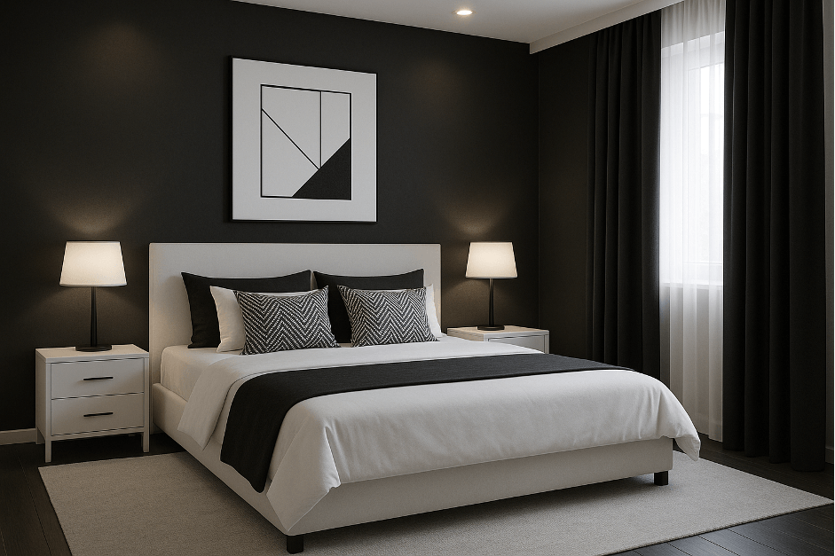 Дизайн спальни с белой мебелью