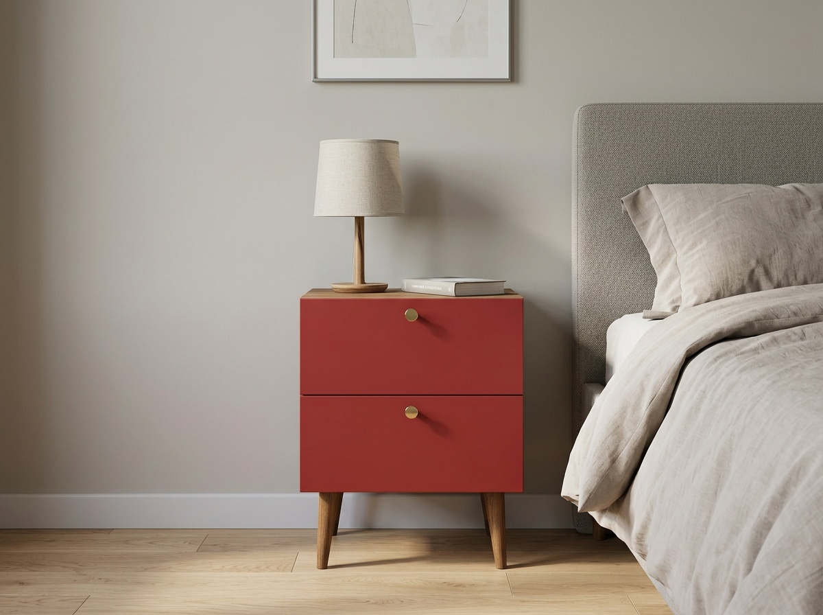 купить Тумбочка "Бербер (Berber)" с двумя ящиками арт BB03/Print_3031, разноцветная