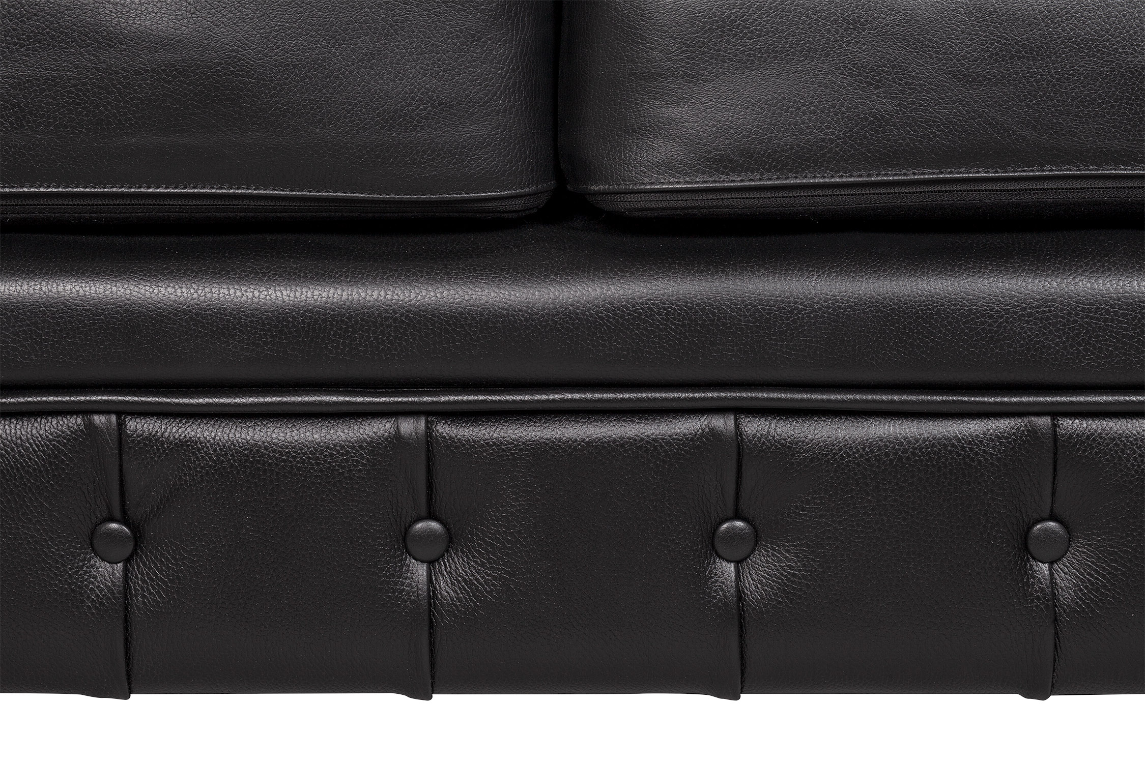 фото Диван из черной кожи Chesterfield Black Leather 2S в Москве фото Диван из черной кожи Chesterfield Black Leather 2S