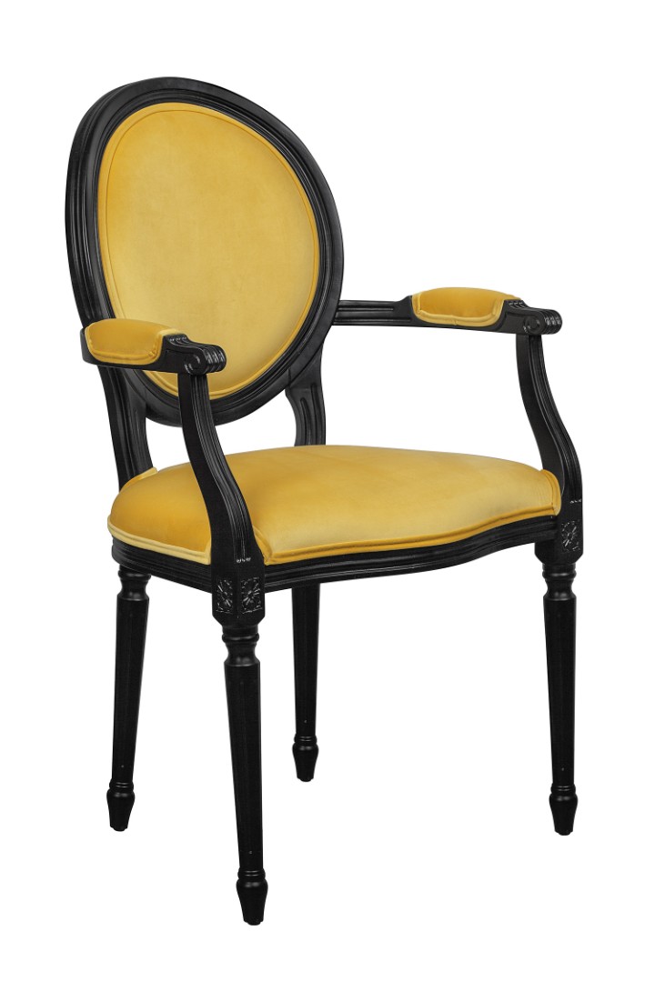 купить Мягкий стул с подлокотниками Delo Kora Arm Yellow в Москве купить Мягкий стул с подлокотниками Delo Kora Arm Yellow