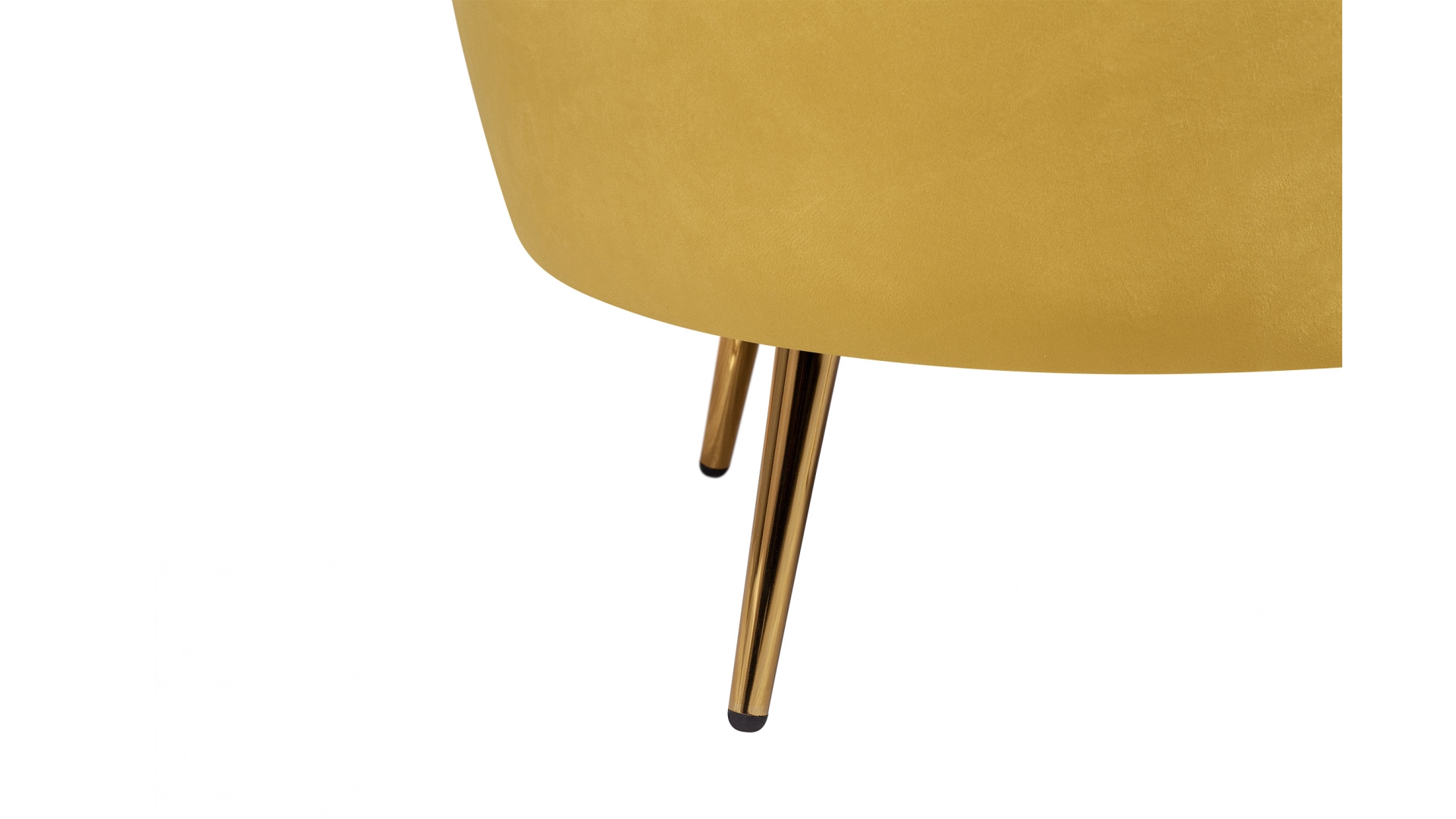 Кресло с пуфом ракушка Pearl Yellow в интерьере