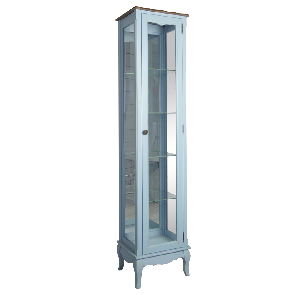 купить Шкаф "Leontina Blue" для посуды узкий/высокий арт ST9319RB
