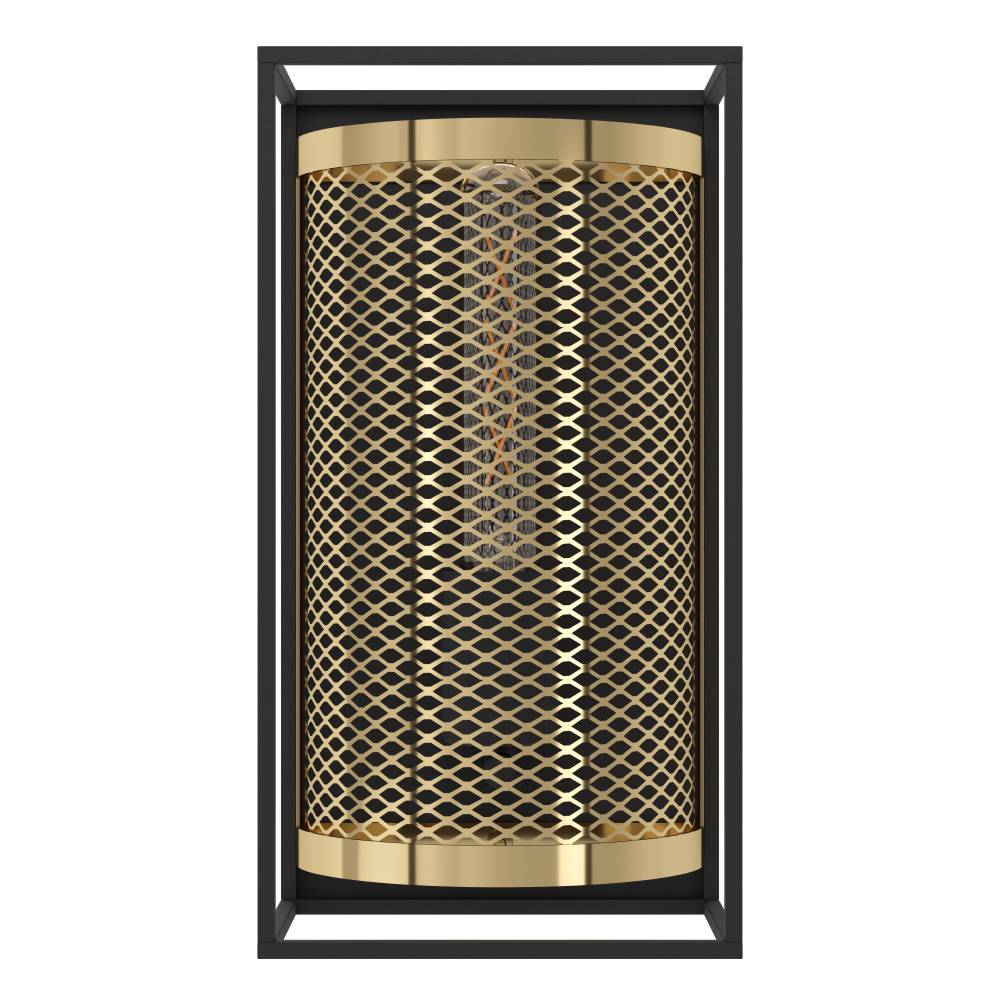 43789 Бра (настенный светильник) NOHALES, 1X40W (E27), H320, сталь, черный, латунь в интернет-магазине в Москве 43789 Бра (настенный светильник) NOHALES, 1X40W (E27), H320, сталь, черный, латунь в интернет-магазине