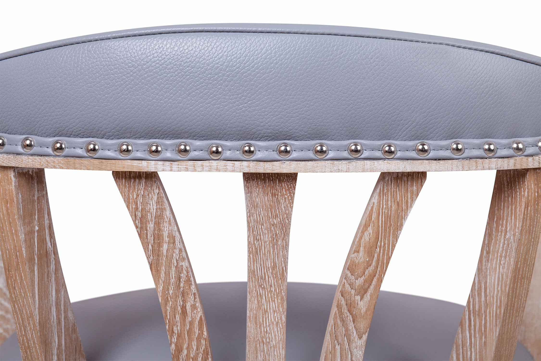 фото Мягкий стул с подлокотниками Tanner Gray Leather