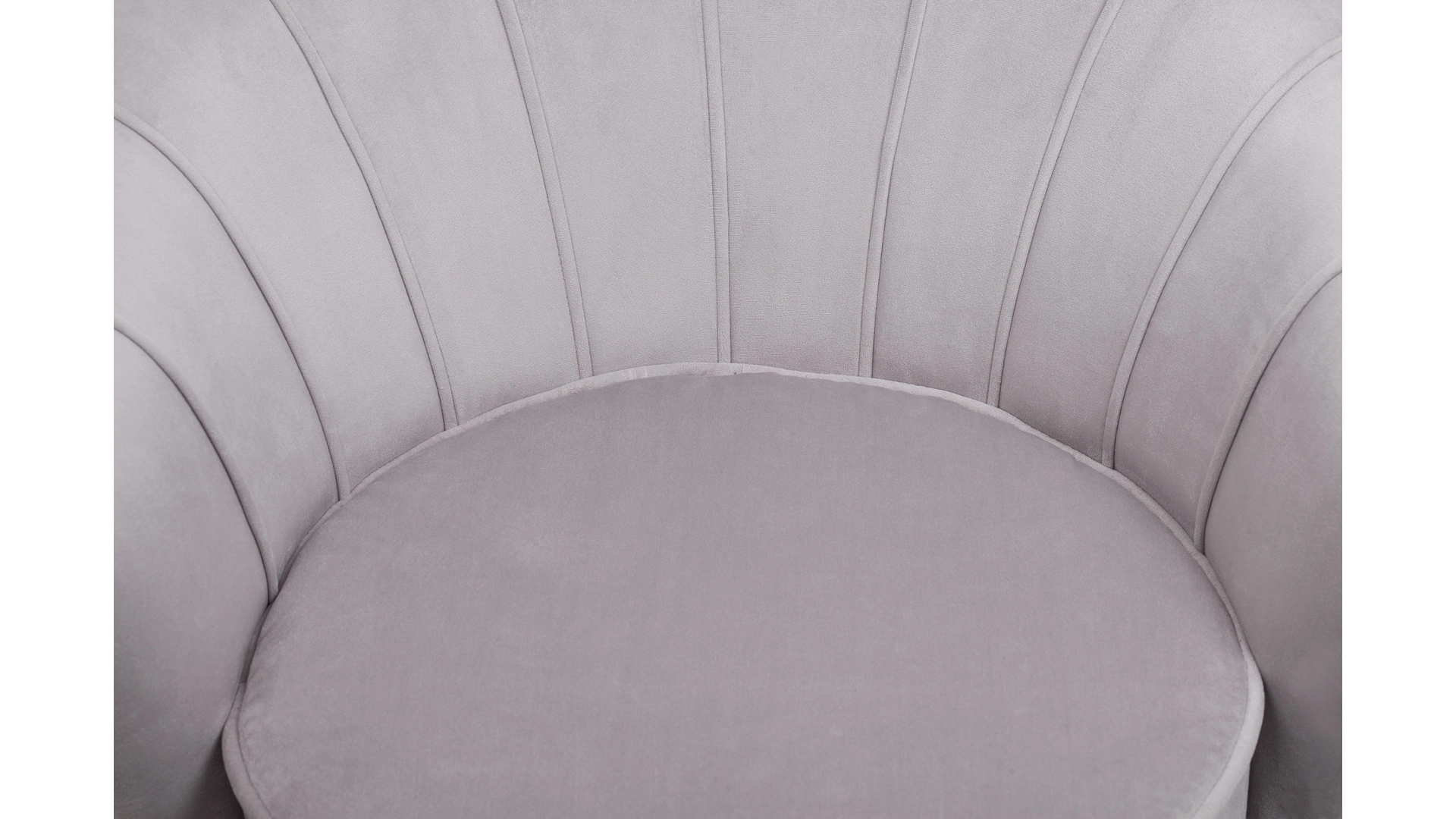 фото Кресло с пуфом ракушка Pearl Grey