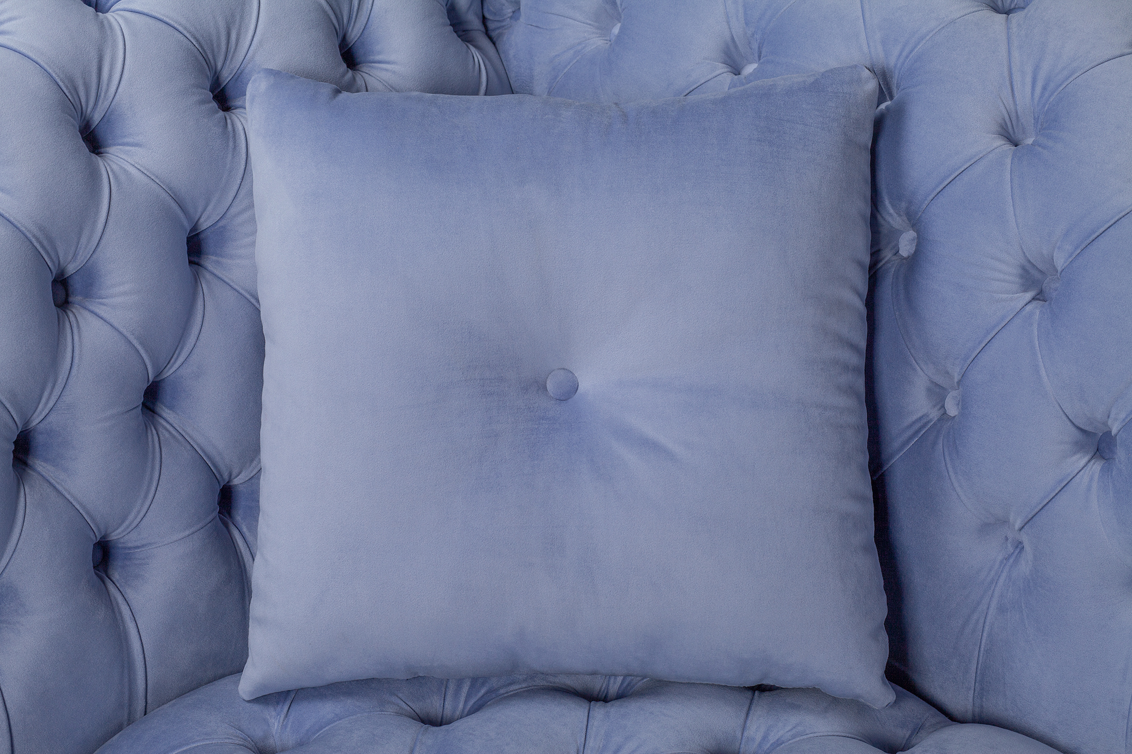 Двухместный диван Lina Blue-B синий в интерьере