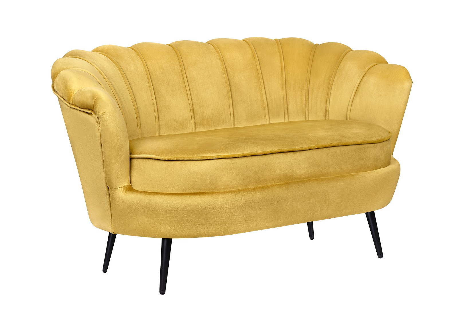 купить Дизайнерский диван Pearl Double Yellow на черных ножках в Москве купить Дизайнерский диван Pearl Double Yellow на черных ножках