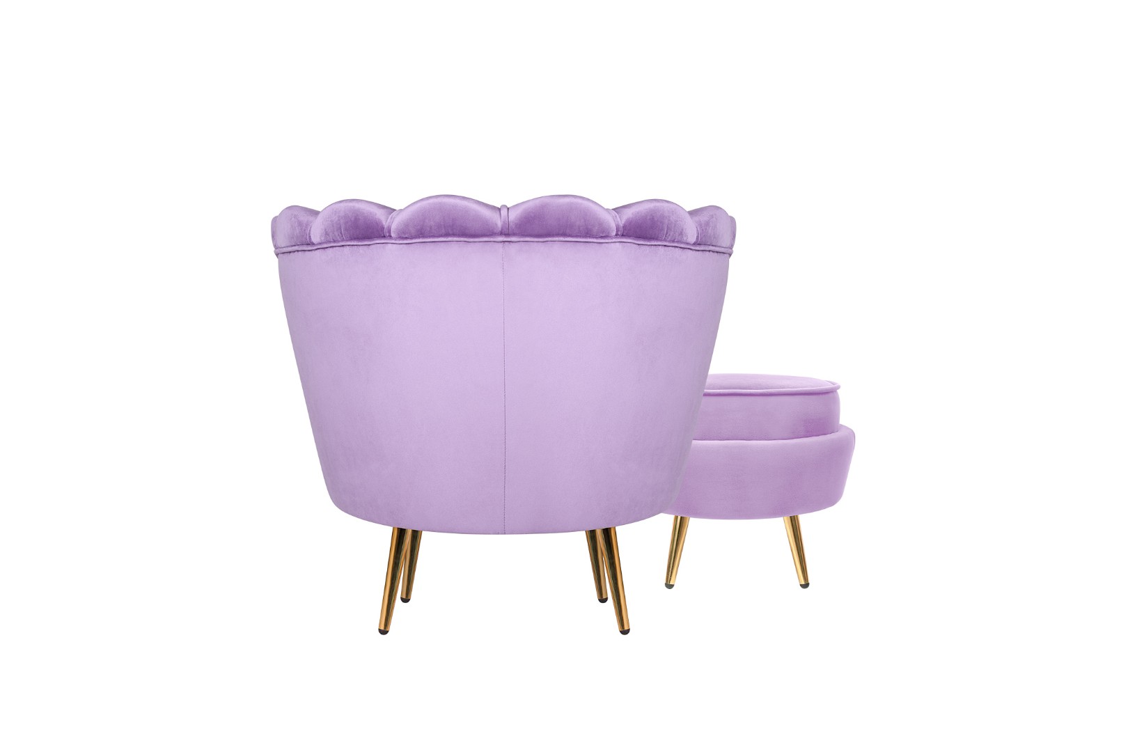 заказать Кресло с пуфом ракушка Pearl Purple