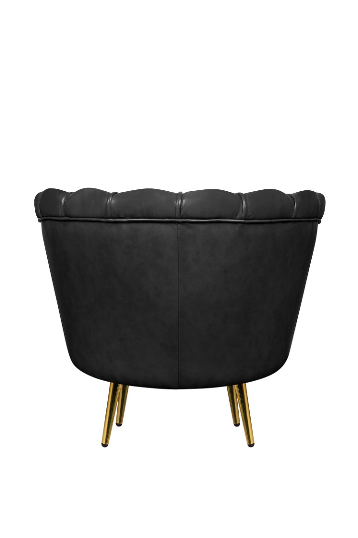 Низкое кресло ракушка Pearl Black V2 в интернет-магазине