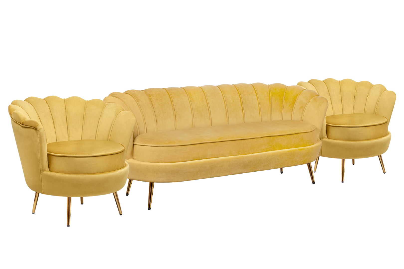 купить Комплект кресел и дивана ракушка Pearl Triple Yellow
