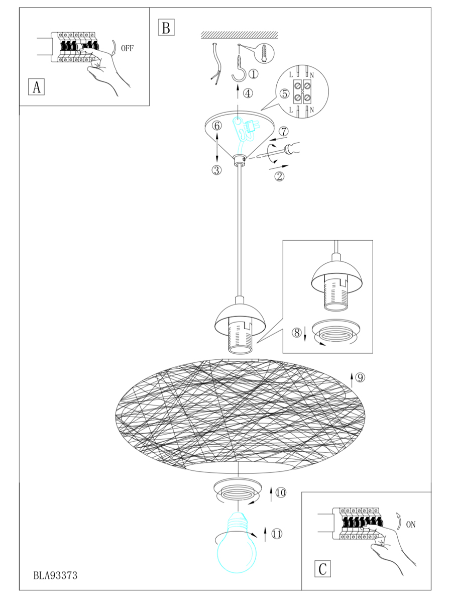купить 93373 Подвесной потолочный светильник (люстра) CAMPILO