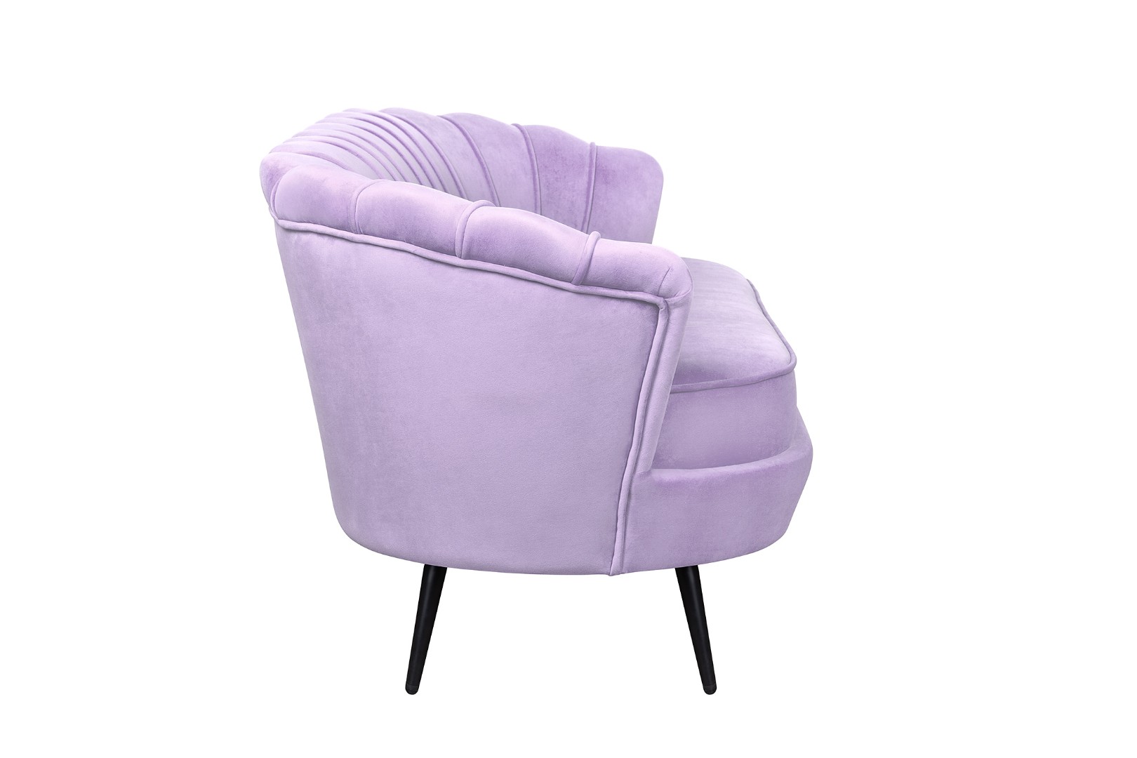 заказать Диван ракушка для гостиниц Pearl Triple Purple на черных ножках