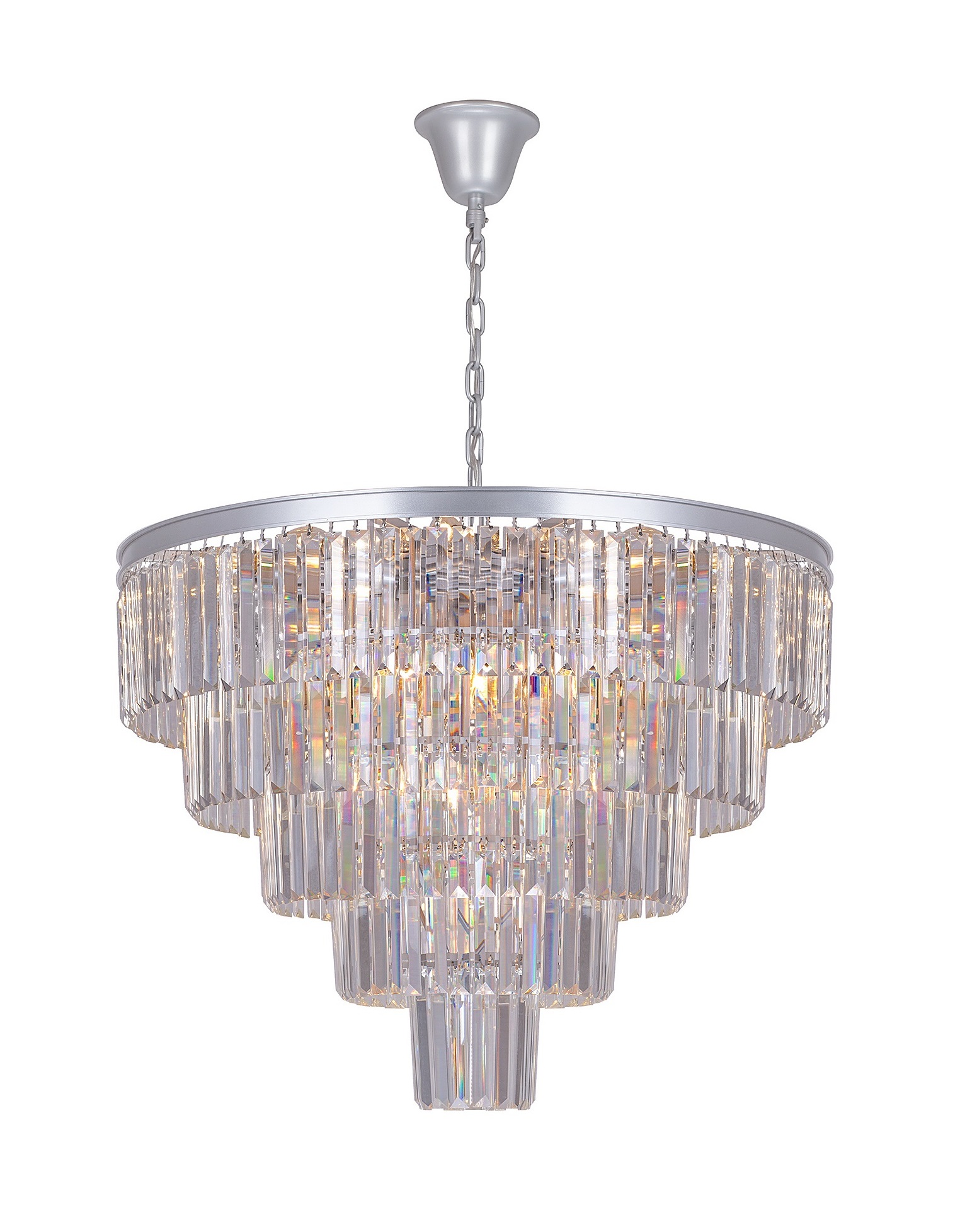 фото Люстра Odeon 5 Rings Silver