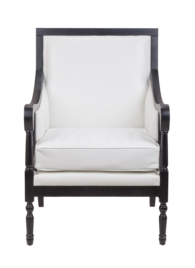 стильное Классическое американское кресло Colin White Leather в Санкт-Петербурге