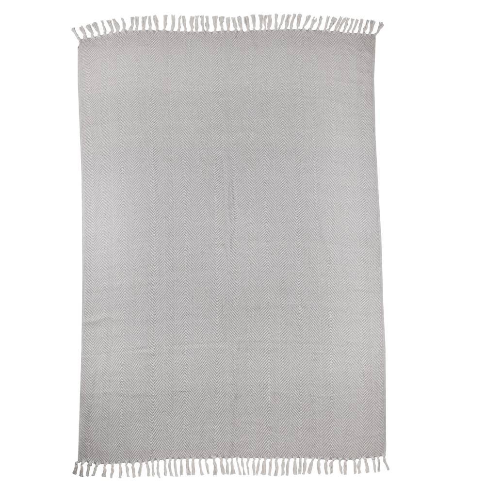 заказать 420069 Плед LONGLAC, L1700, B1300, 100% хлопок, серый, кремовый в Москве заказать 420069 Плед LONGLAC, L1700, B1300, 100% хлопок, серый, кремовый