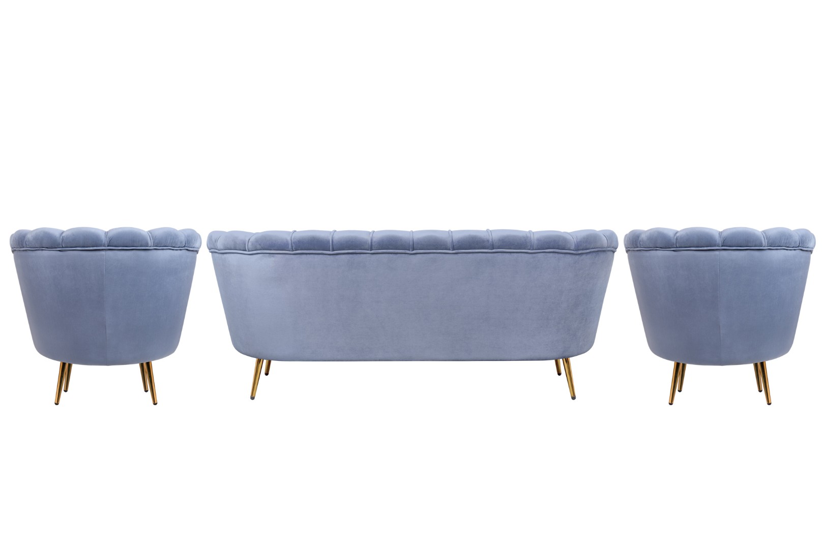 заказать Комплект кресел и дивана ракушка Pearl Triple Blue