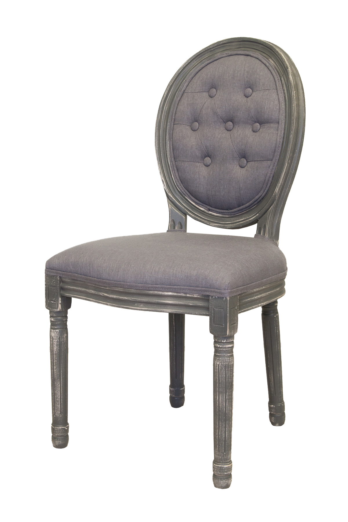 Дизайнерский обеденный стул модерн Volker Button Grey в интернет-магазине в Москве Дизайнерский обеденный стул модерн Volker Button Grey в интернет-магазине