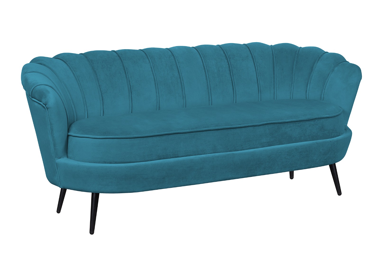 купить Диван для гостиниц Pearl Triple Marine Velvet на черных ножках