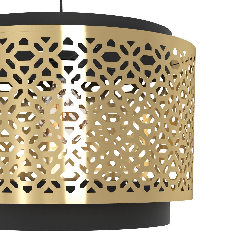 купить 43981 Подвесной светильник (люстра) SANDBACH, 1X40W (E27), ?420, сталь, черный, латунь