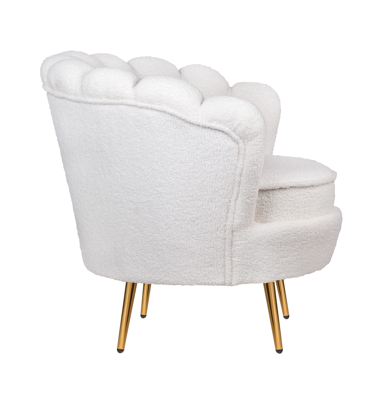 фото Низкое кресло ракушка Pearl цвет белый в интерьере в Санкт-Петербурге