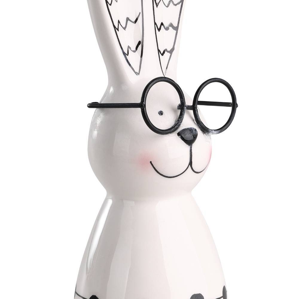 заказать 427913 Фигурка Заяц LANDJUT L57, B55, H197 керамика, белый, черный в Москве заказать 427913 Фигурка Заяц LANDJUT L57, B55, H197 керамика, белый, черный