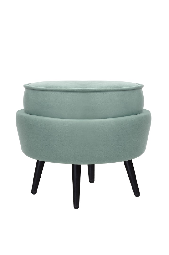 купить Пуф Pearl Adorn Green на черных ножках в Москве купить Пуф Pearl Adorn Green на черных ножках