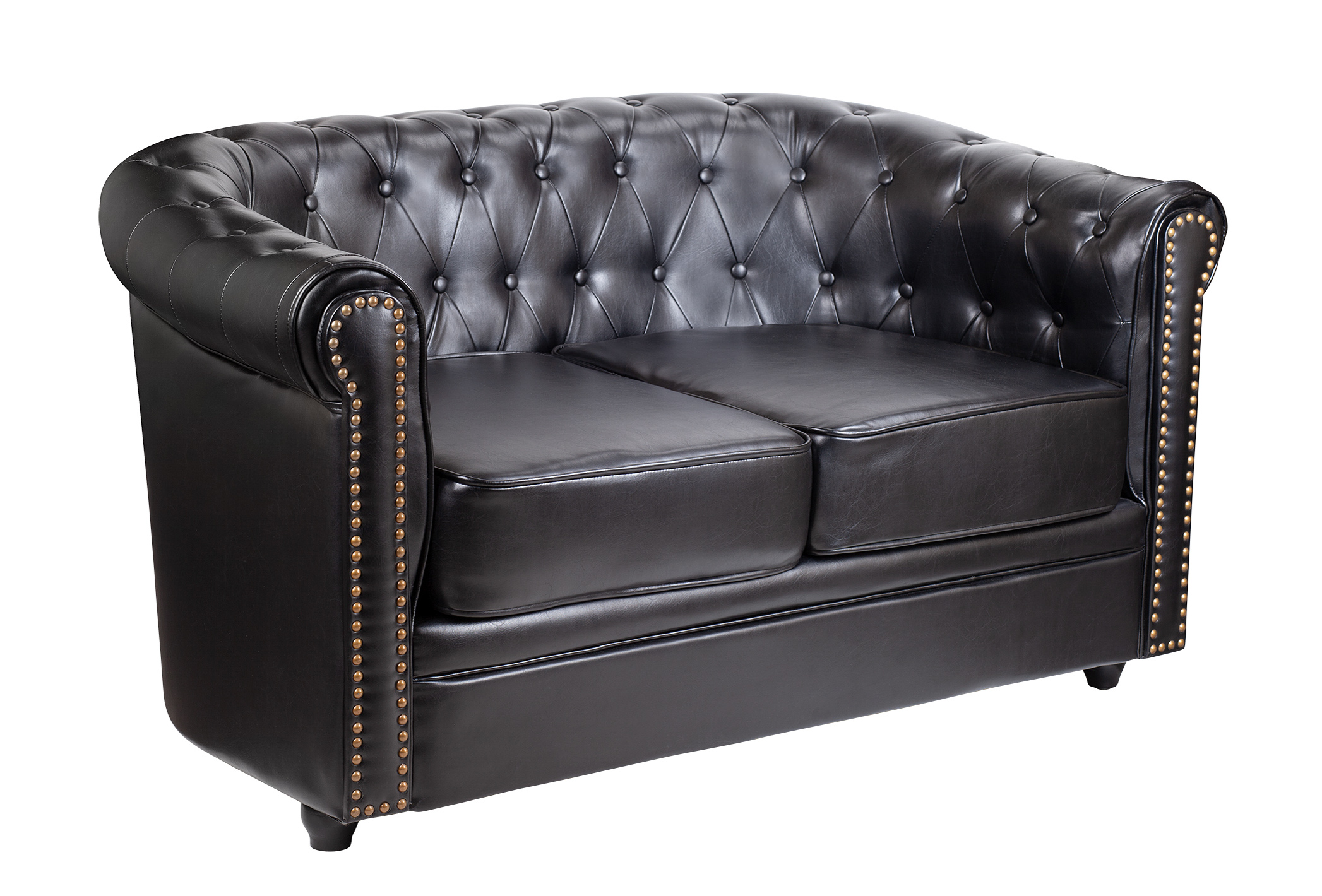 купить Кожаный диван лофт Karo V2 черный в Москве купить Кожаный диван лофт Karo V2 черный