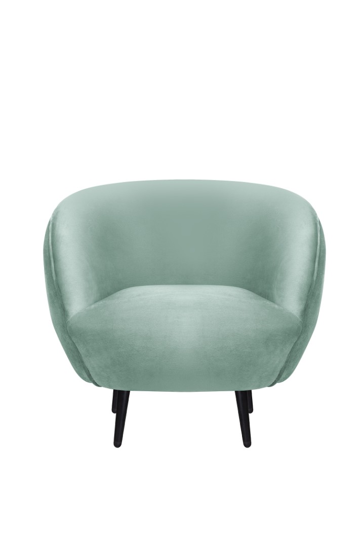 купить Мягкое кресло Small Benee Green на черных ножках