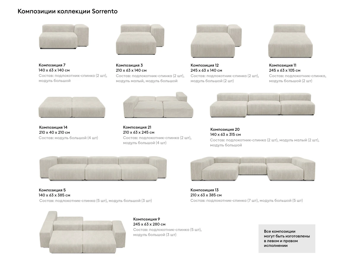 заказать Модуль малый Sorrento в интернет-магазине в Москве заказать Модуль малый Sorrento в интернет-магазине