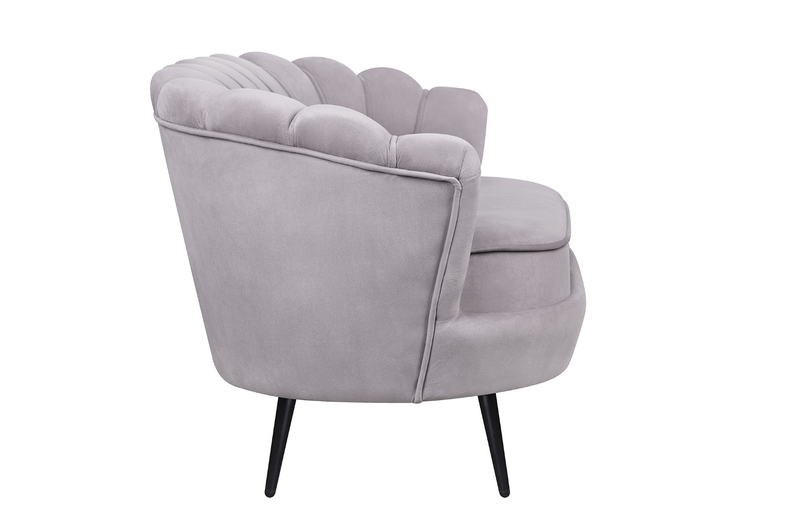 заказать Диван ракушка Pearl Double Grey на черных ножках в Москве заказать Диван ракушка Pearl Double Grey на черных ножках