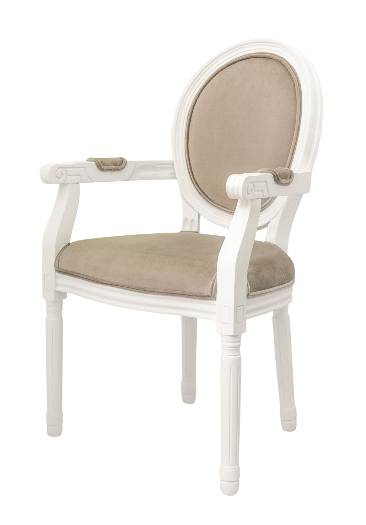 Мягкий стул с подлокотниками Volker Arm Taupe в интернет-магазине