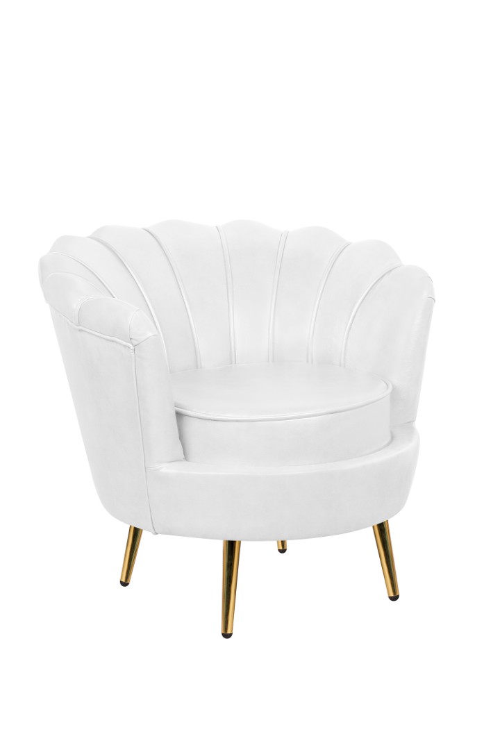 фото Низкое кресло ракушка Pearl White в Санкт-Петербурге