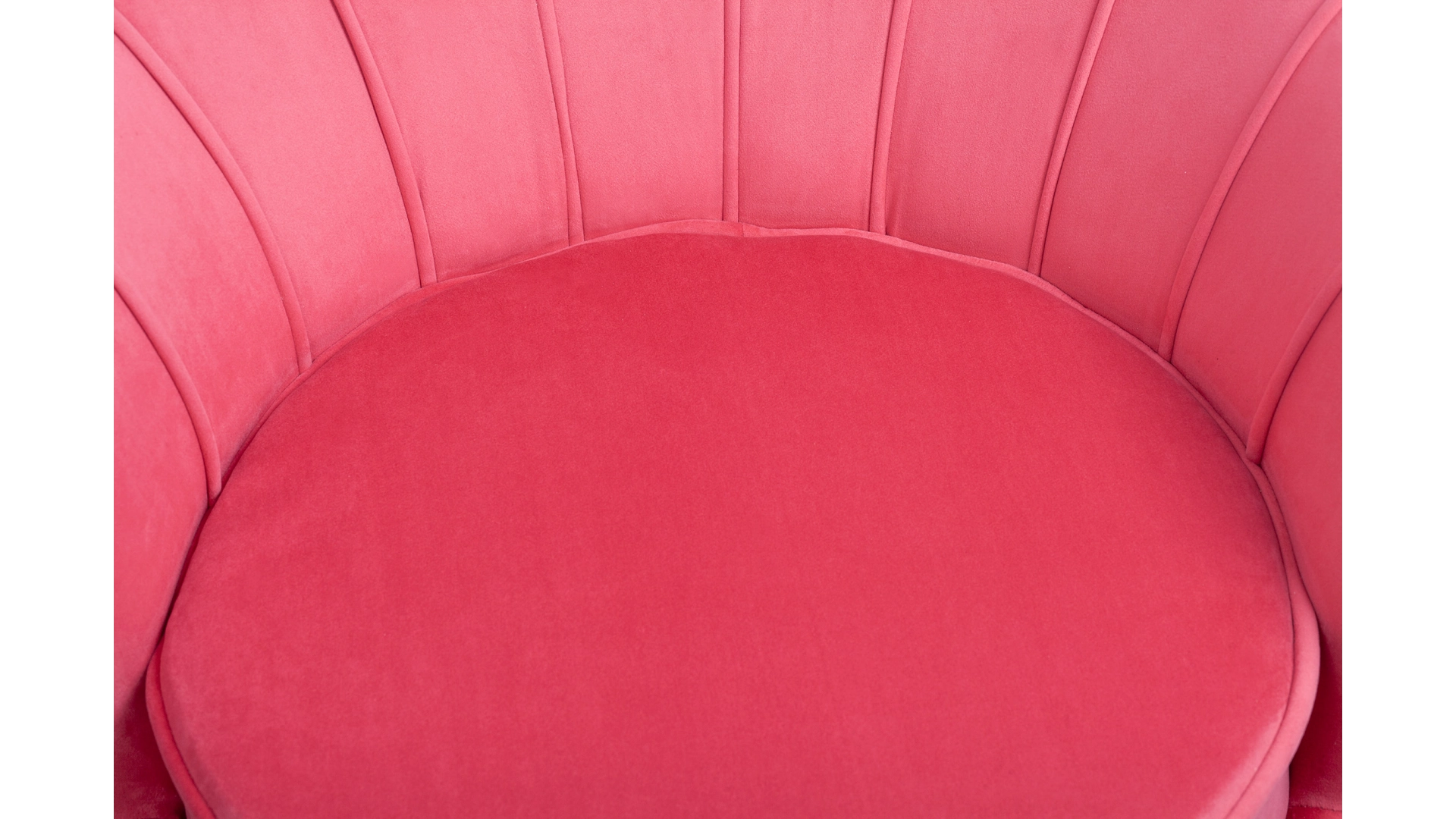 фото Кресло с пуфом ракушка Pearl Karmin