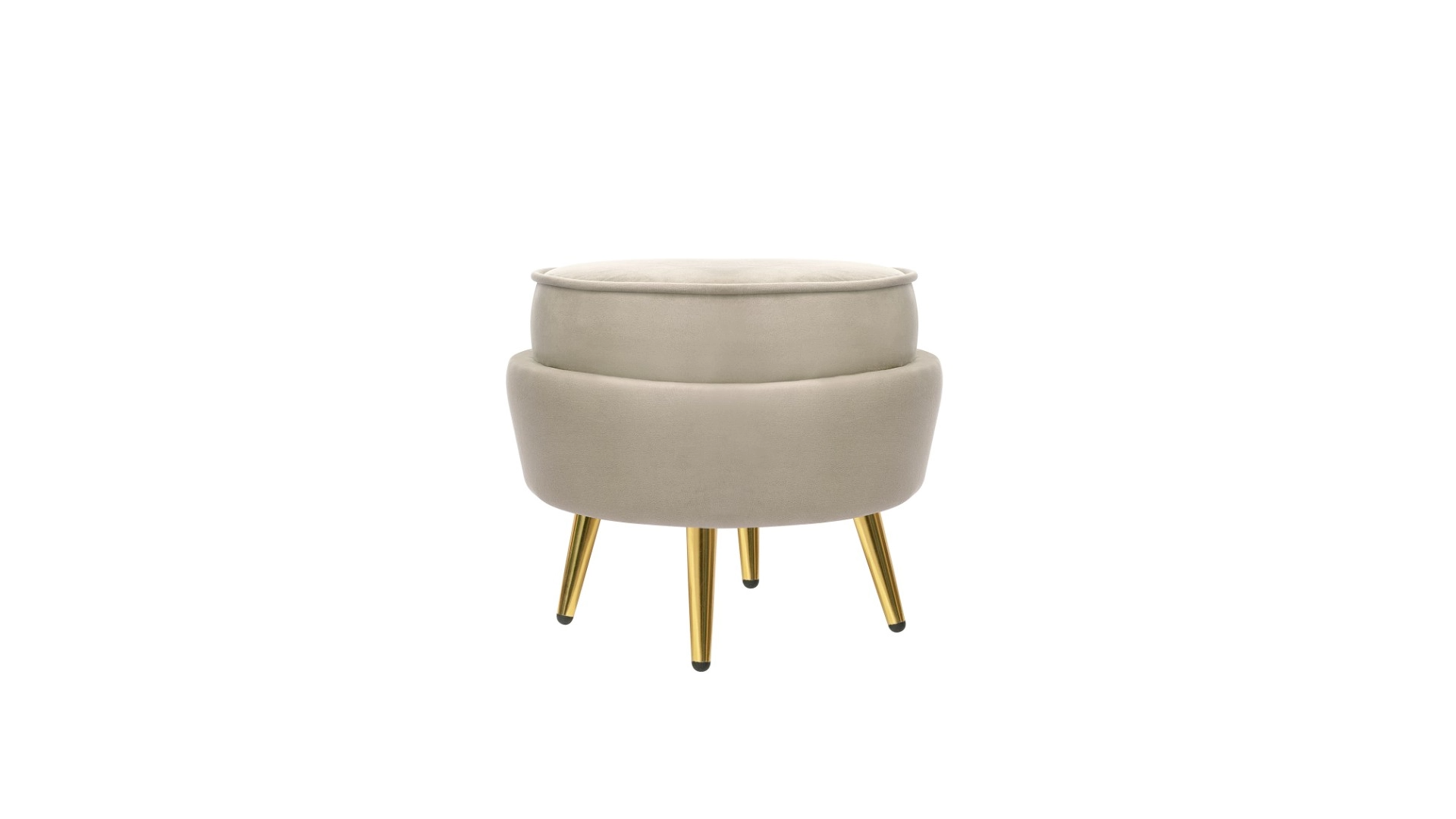 фото Кресло с пуфом ракушка Pearl Taupe в интерьере