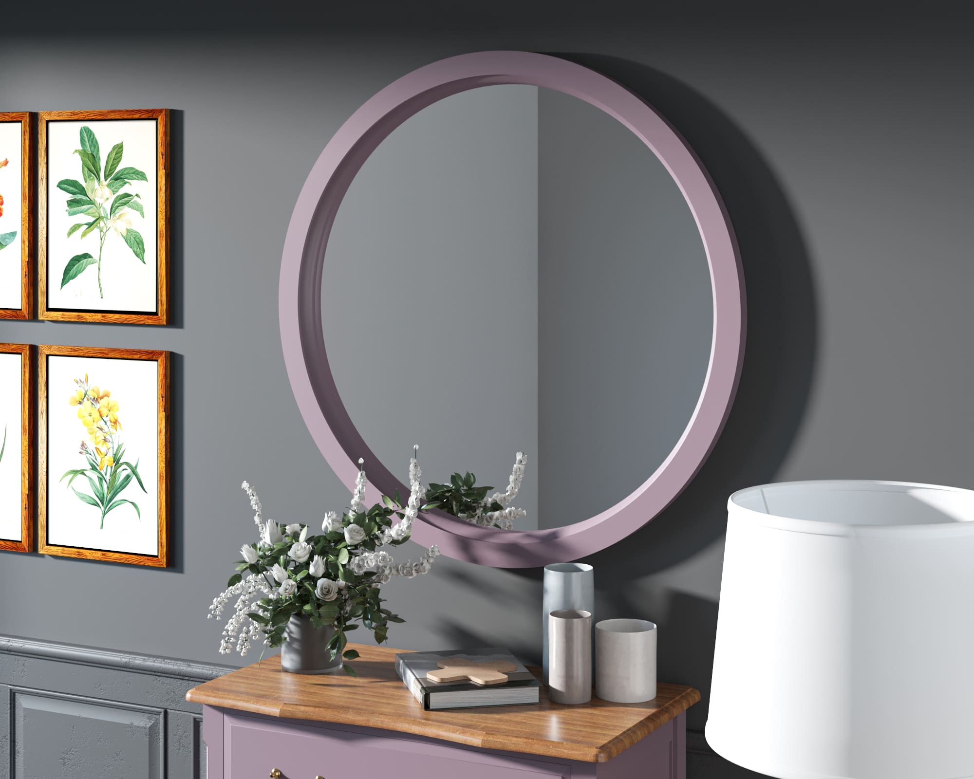 купить Зеркало "Leontina Lavanda" круглое арт ST9333/9L