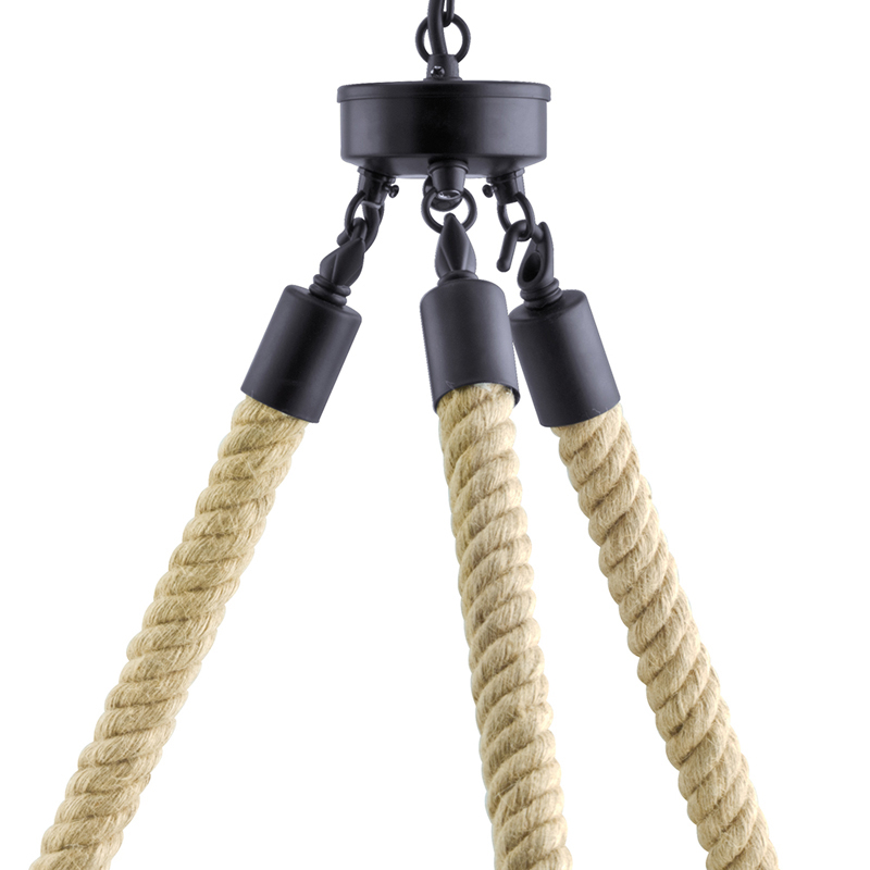 заказать 49694 Подвес FINDLAY, 6х60W(E27), ?560, H1500, сталь, черный, канатные веревки