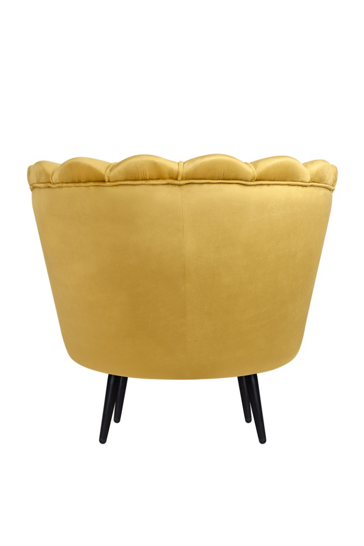 Низкое кресло ракушка Pearl Yellow на черных ножках в интернет-магазине в Москве Низкое кресло ракушка Pearl Yellow на черных ножках в интернет-магазине