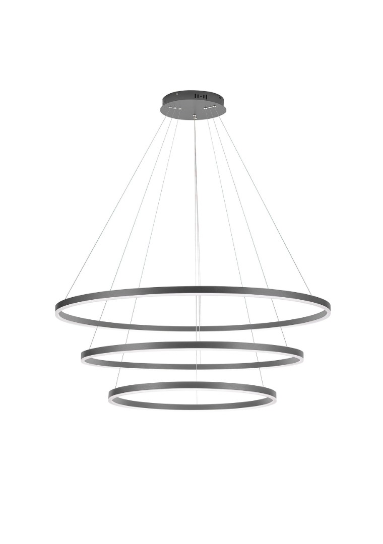 Люстра Orblaze 3 rings 600 black в интерьере