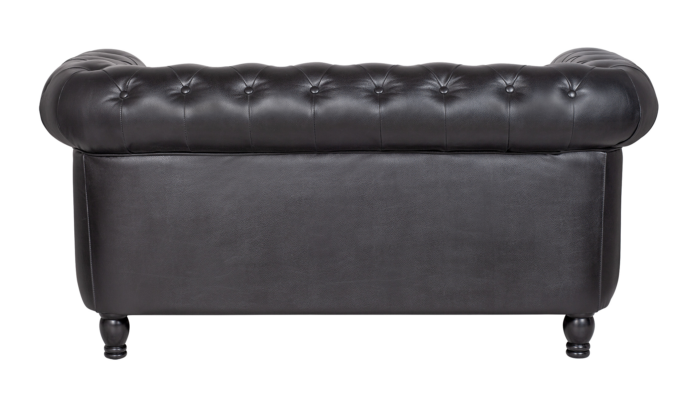 Диван из черной кожи Chesterfield Black Leather 2S в интернет-магазине