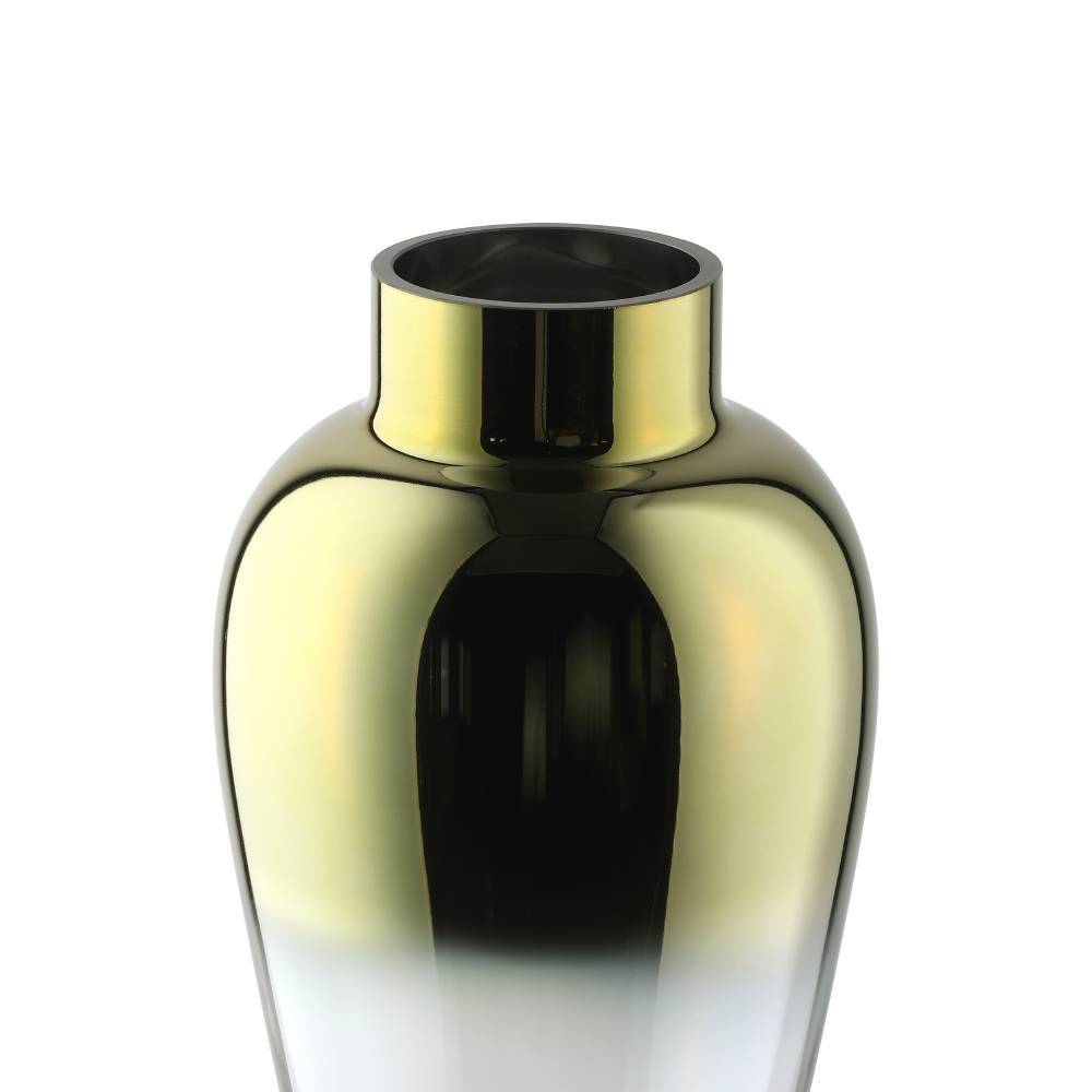 купить 421363 Ваза декоративная KENYASI, H325, ?180, стекло, прозрачный, золотой, зеркальный в Москве купить 421363 Ваза декоративная KENYASI, H325, ?180, стекло, прозрачный, золотой, зеркальный