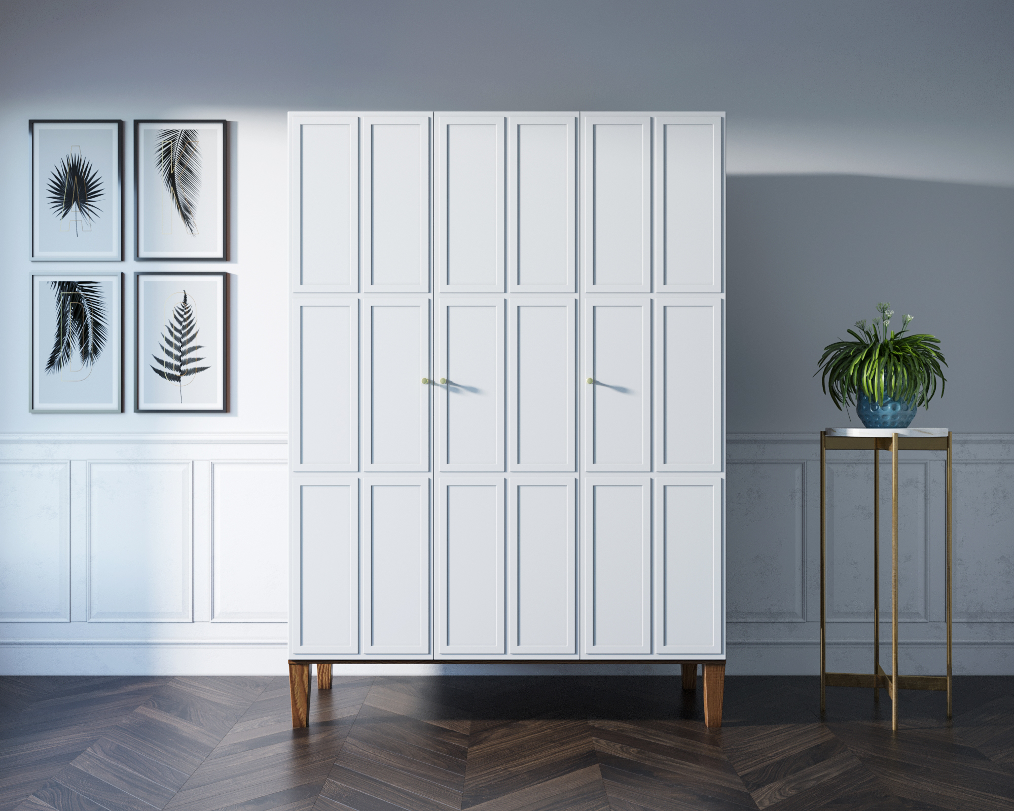 Шкаф "Andersen" трехстворчатый арт AN08WH в интернет-магазине в Москве Шкаф "Andersen" трехстворчатый арт AN08WH в интернет-магазине