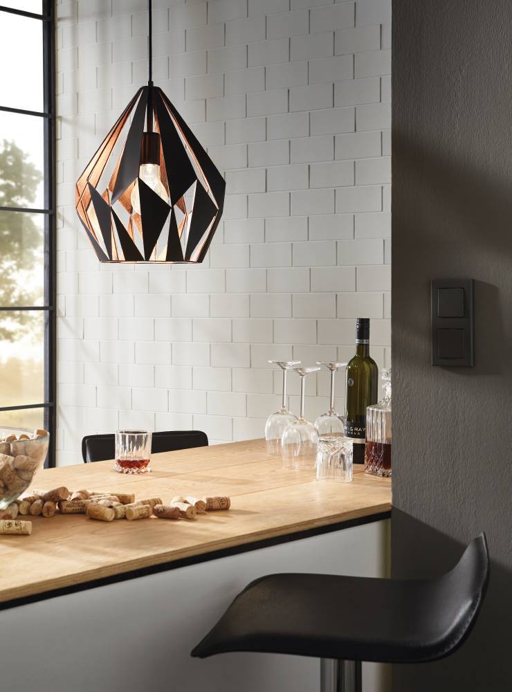 купить 49254 Подвес CARLTON 1, 1x60W (E27), ?310, H1100, сталь, черный, медный в Москве купить 49254 Подвес CARLTON 1, 1x60W (E27), ?310, H1100, сталь, черный, медный