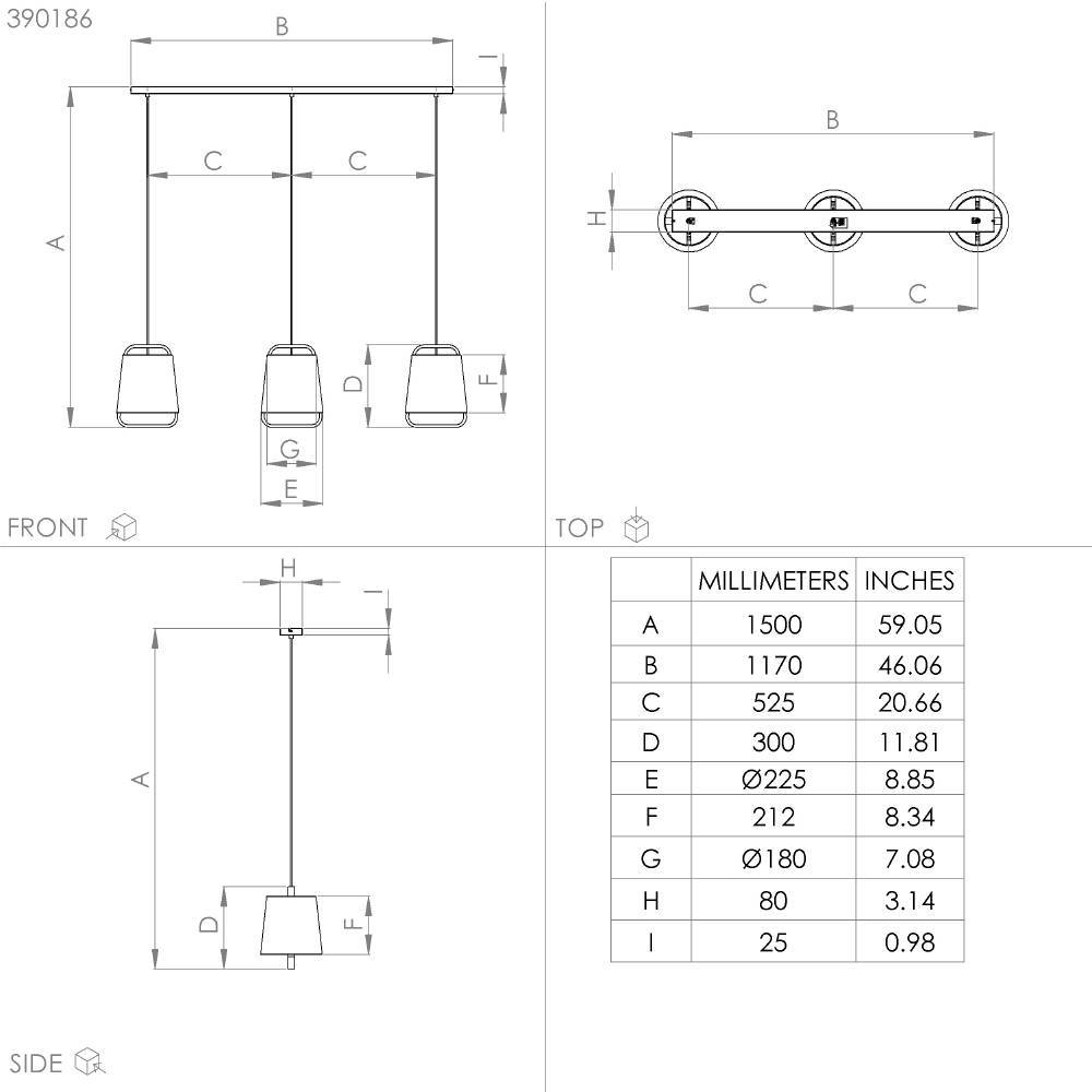 390186 Подвес CAMALOZA, 3x40W(E27), сталь, дерево, черный, коричневый в интернет-магазине в Москве 390186 Подвес CAMALOZA, 3x40W(E27), сталь, дерево, черный, коричневый в интернет-магазине