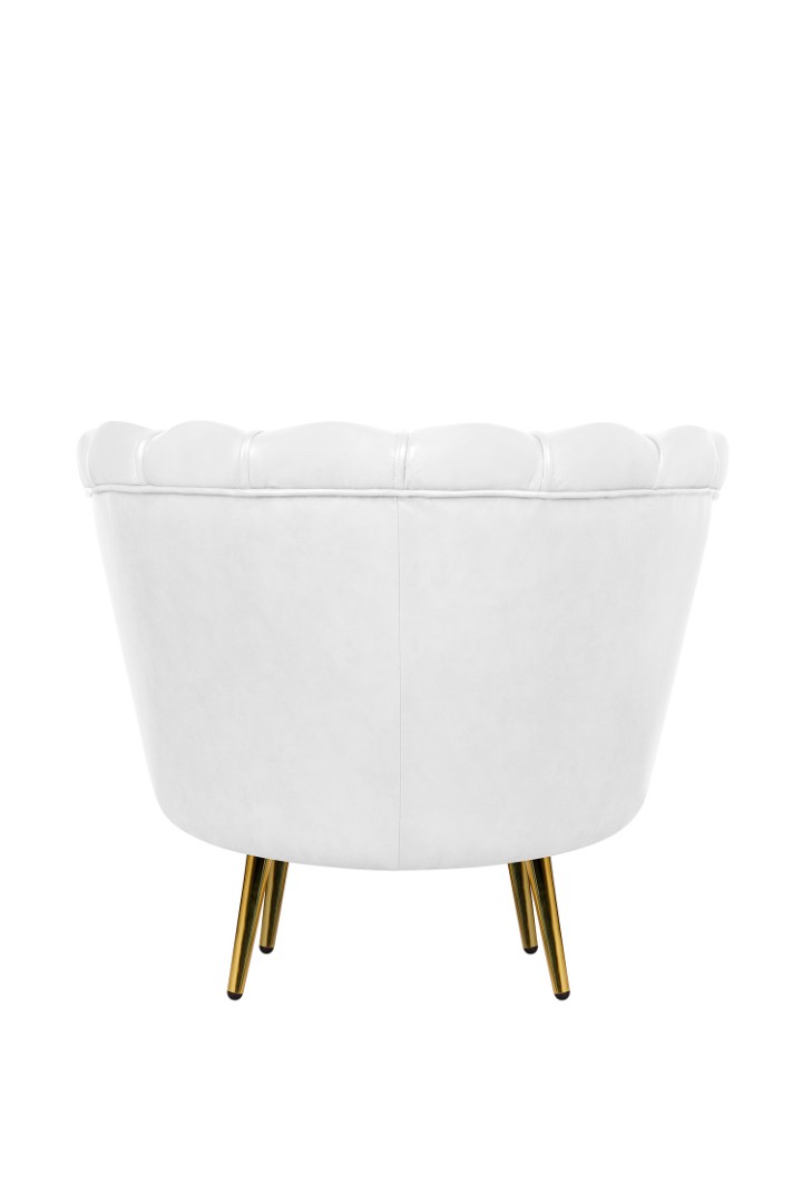 Низкое кресло ракушка Pearl White в интернет-магазине