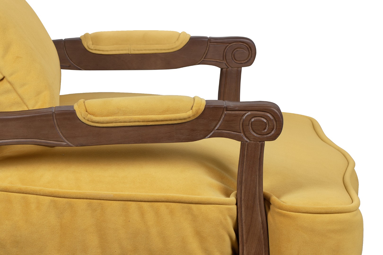 фото Мягкое полукресло с подлокотниками Nitro Yellow в интерьере