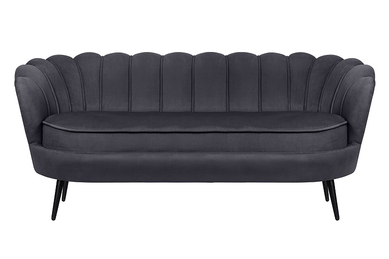 Диван ракушка для гостиниц Pearl Triple Black на черных ножках в Санкт-Петербурге Диван ракушка для гостиниц Pearl Triple Black на черных ножках