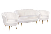 Комплект кресел и дивана ракушка Pearl Double Beige №1