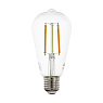 Светодиодная филаментная лампа CONNECT ST64, 6W (E27) L142, ?64, 2200-6500K, 806lm, прозрачный