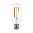 Светодиодная филаментная лампа CONNECT ST64, 6W (E27) L142, ?64, 2200-6500K, 806lm, прозрачный №0